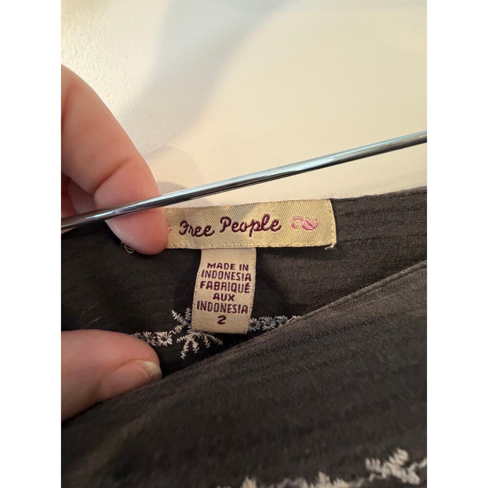 Free People Embroidered Flared Mini Skirt Womens Size 2 - See Description - Picture 4 of 4